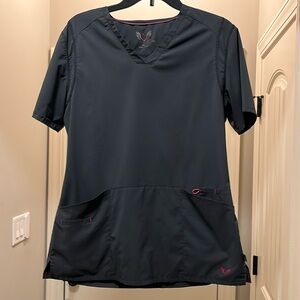 Smitten medium (tall) gray scrubs set